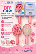 Fashionista DIY large Charm Hair Brush- PINK
